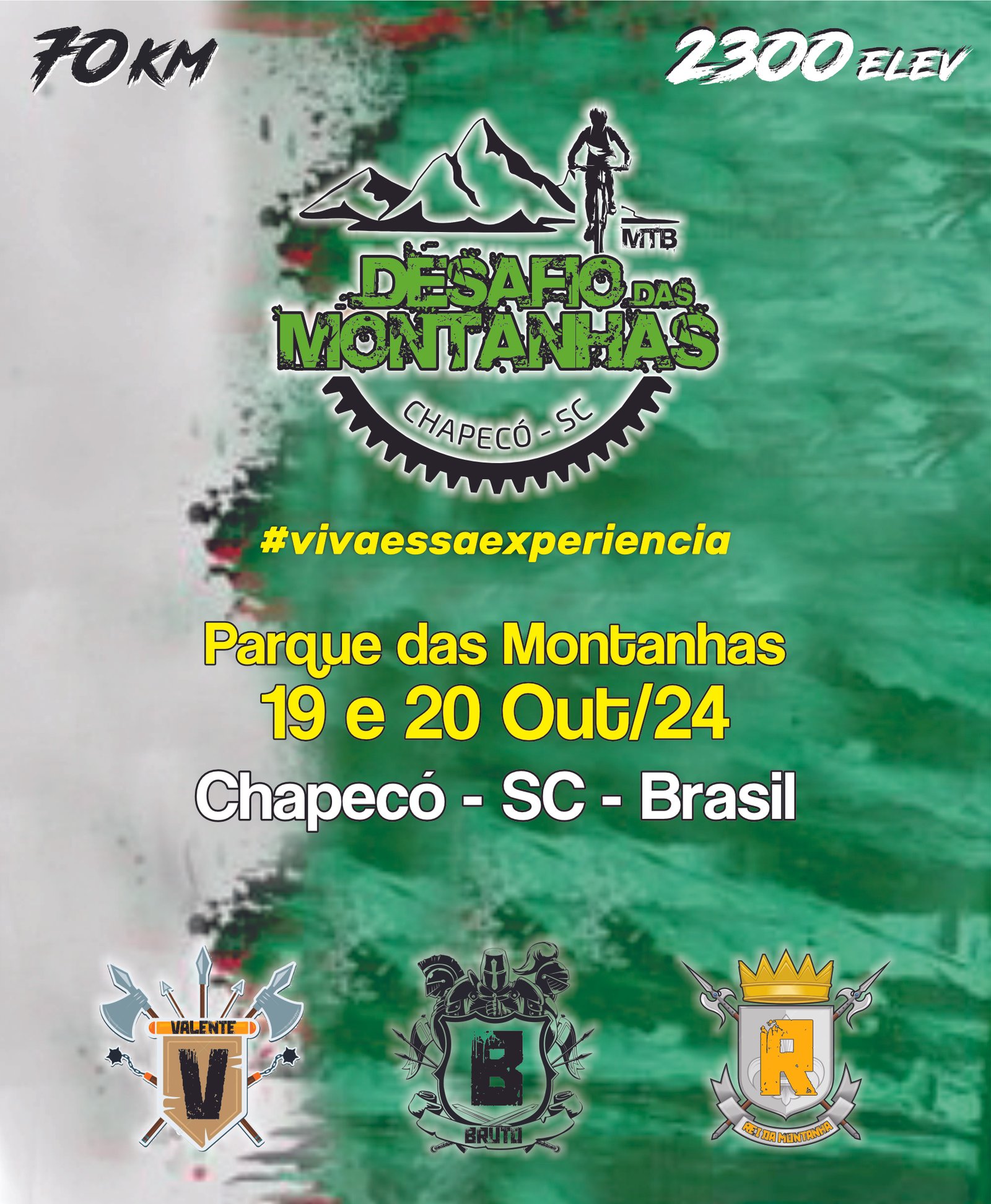 Cartaz do Desafio das Montanhas Chapecó 2024